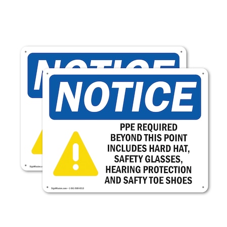 Signmission 7 in Height, 10 in Width, Plastic, Rectangle OS-2PACK-NS-P-710-L-17764